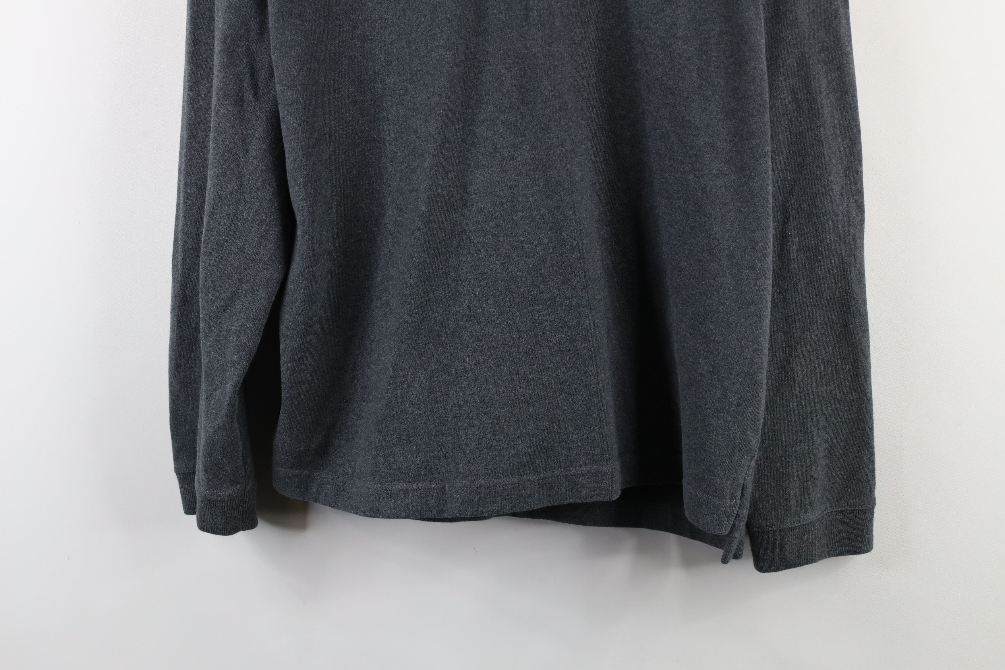 Eddie Bauer × Vintage Vintage 90s Eddie Bauer Long Sleeve Collared Rugby Polo Gray Size US M / EU 48-50 / 2 - 3 Thumbnail