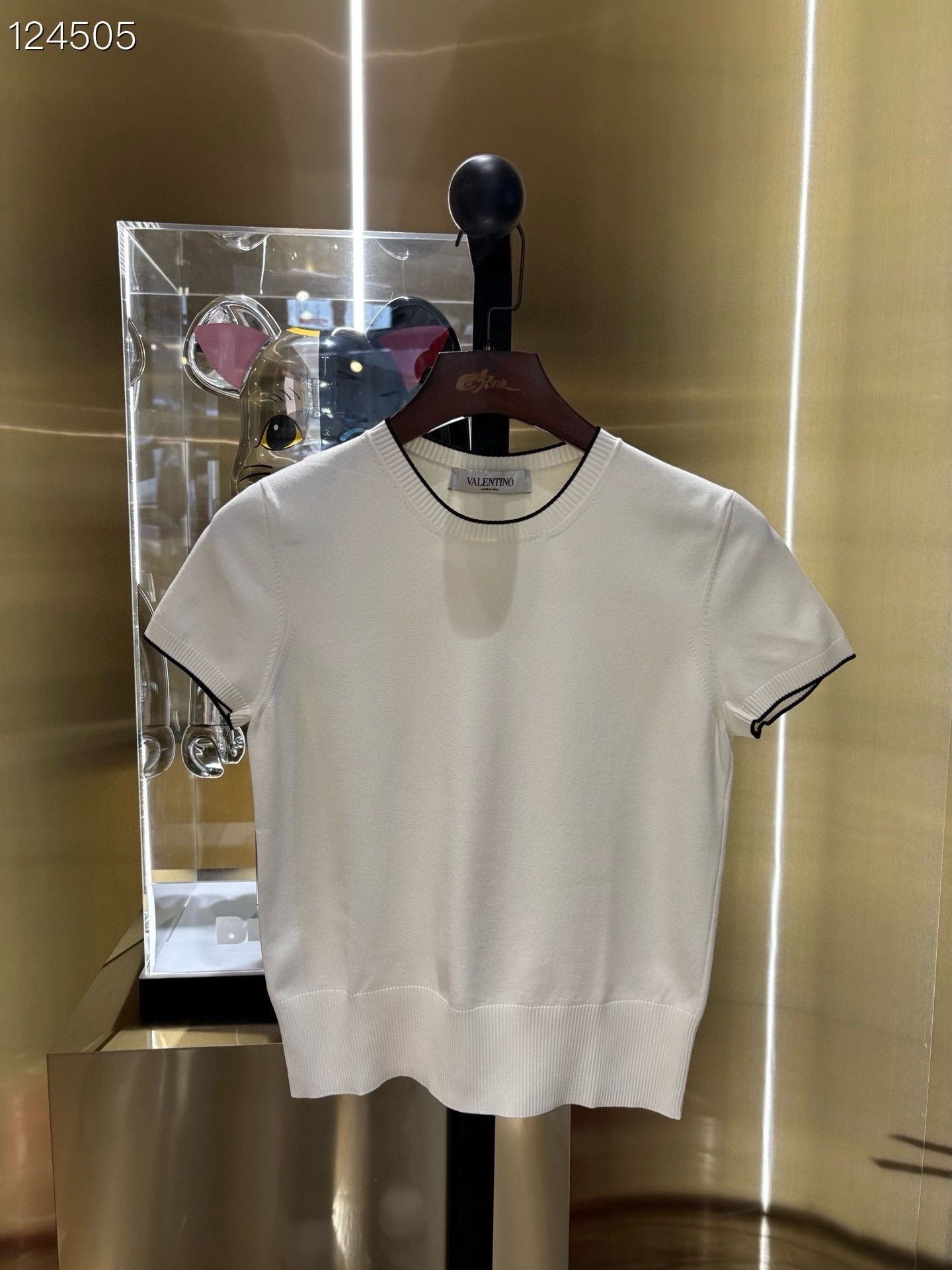 Valentino Valentino Classic Black Trim White Knit Top Size XS / US 0-2 / IT 36-38 - 1 Thumbnail