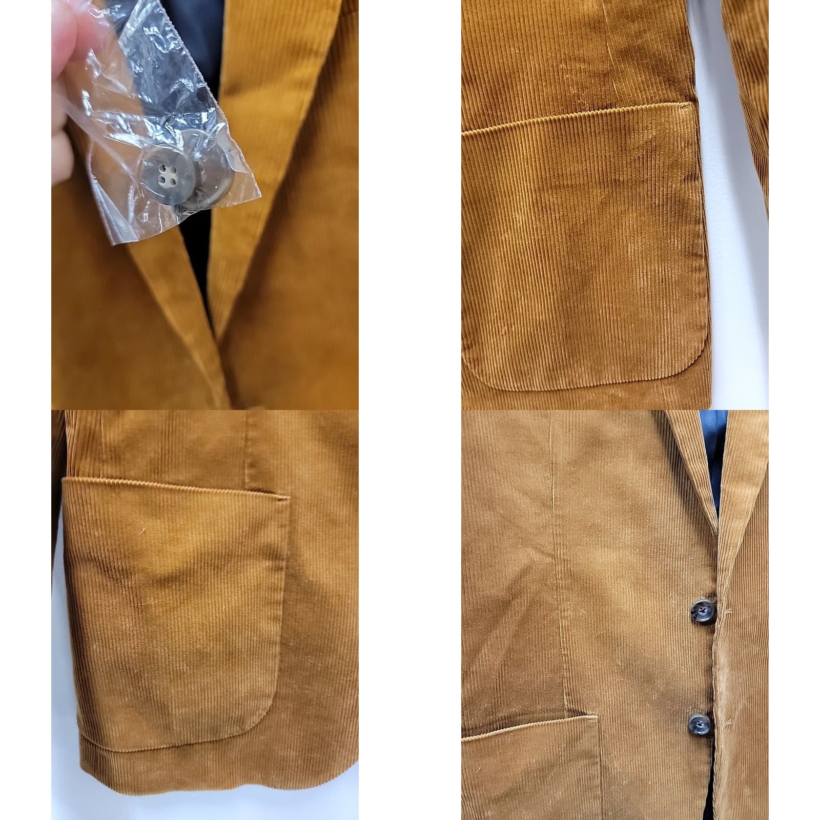 J.Crew J. Crew Blazer Cotton Corduroy Sport Coat Brown 40R Men Two-Button Chest 22 Regular Length 30 Vintage No Size 40R - 10 Thumbnail