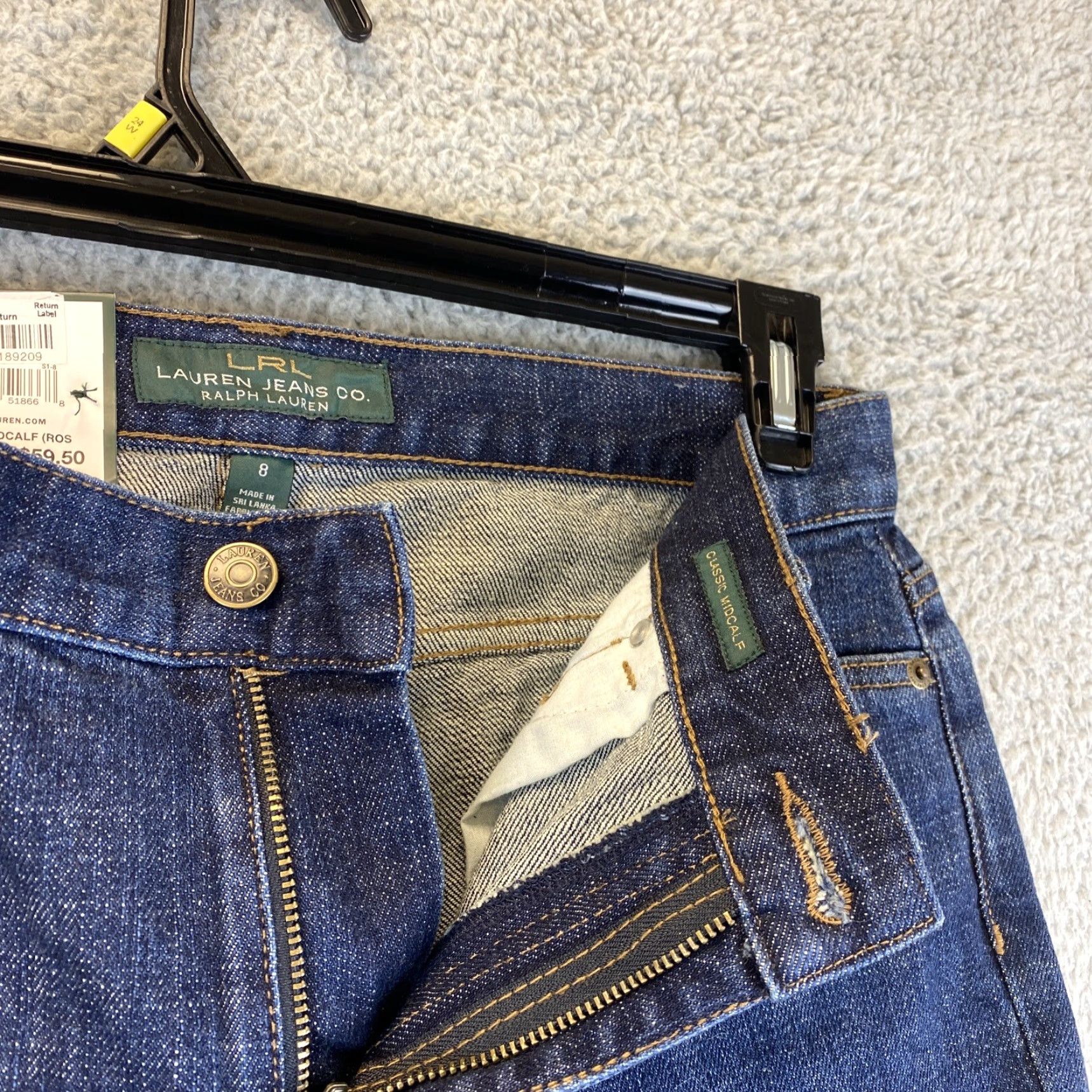 Ralph Lauren Lauren Ralph Lauren Dark Wash Denim Jeans Women Size 8 Mid Calf Cropped 32in Waist Blue Classic Size 30" / US 8 / IT 44 - 3 Thumbnail