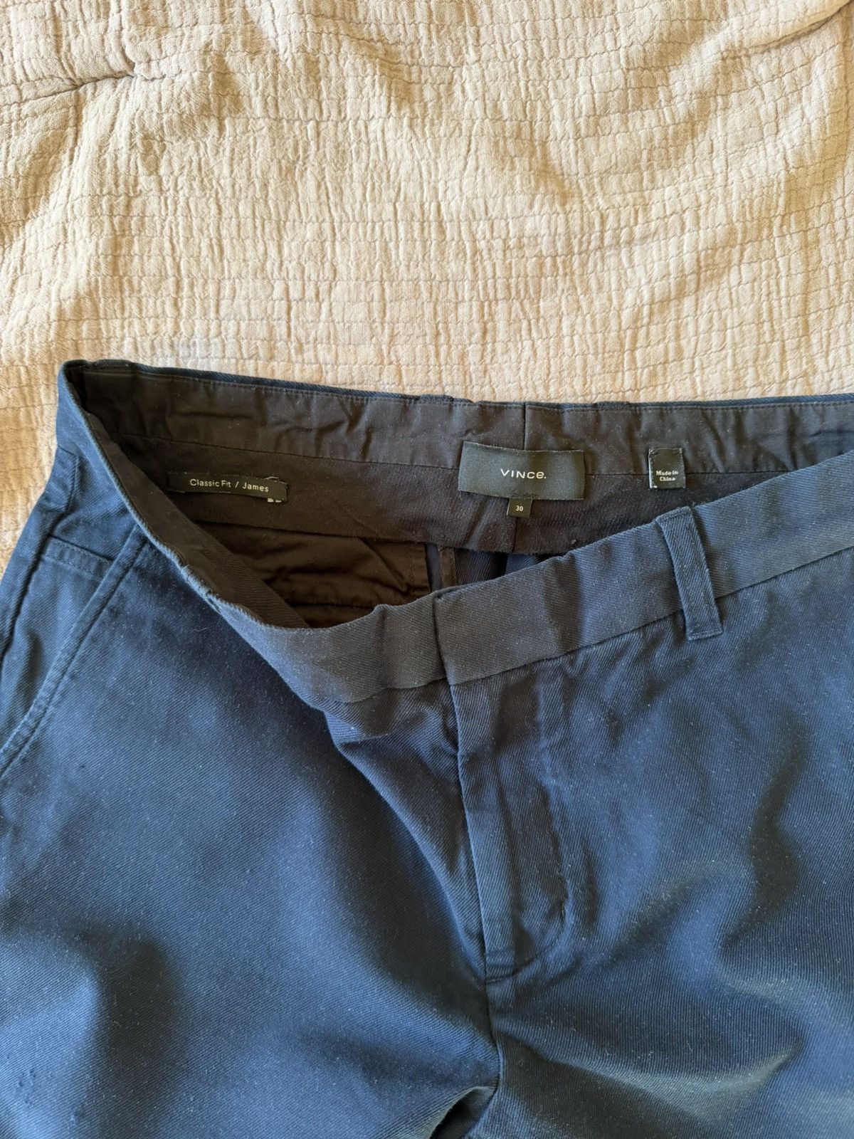 Vince Vince Navy Chinos Size US 30 / EU 46 - 1 Thumbnail