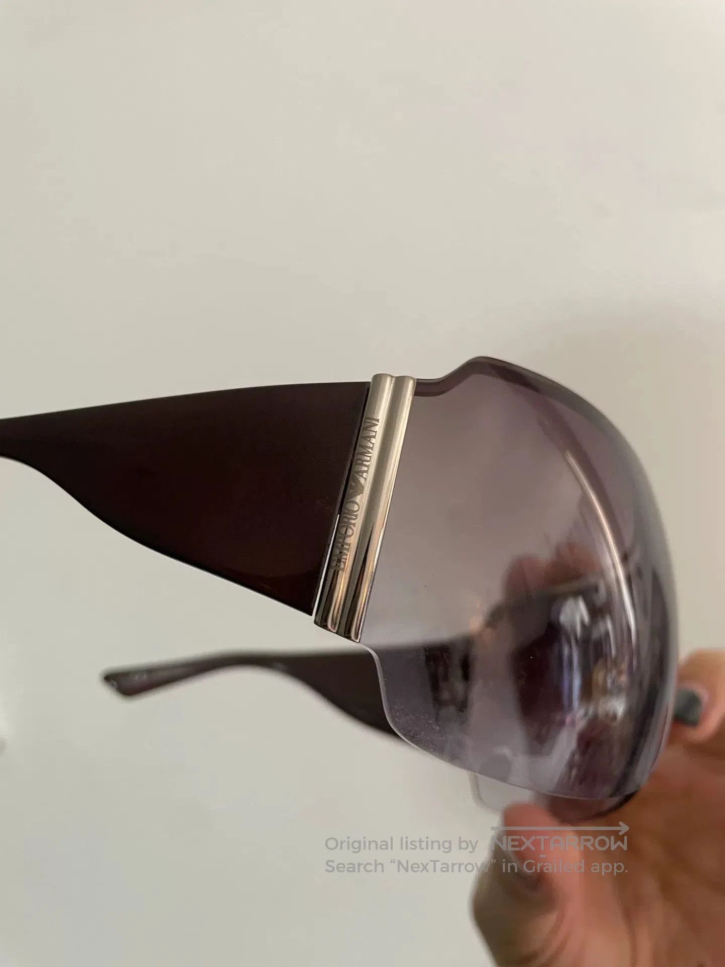 Emporio Armani Emporio Armani Vintage Oversized Sunglasses. Size ONE SIZE - 4 Thumbnail