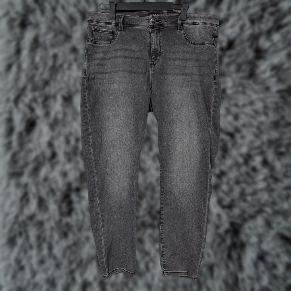 Vintage VINTAGE Curve Appeal Minimalist Jegging Jeans Womens 12/31 34x25 Charcoal Denim Grunge Size 34" / US 12 / IT 48 - 1 Thumbnail