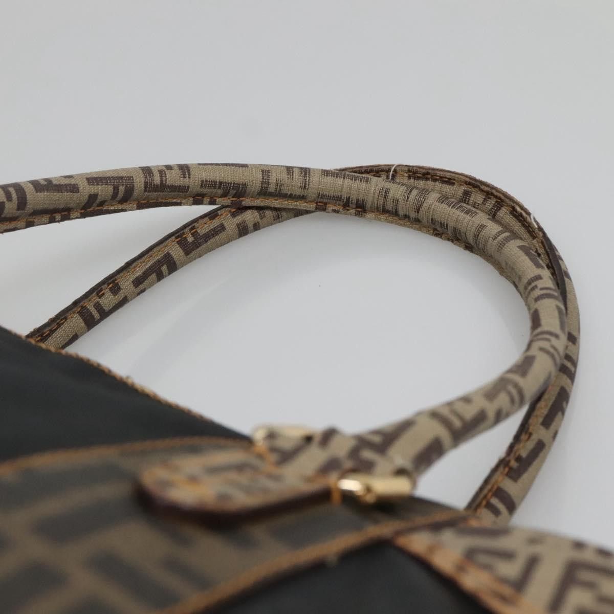 Fendi FENDI Zucchino Hand Bag Coated Canvas Pvc Black Gold Size ONE SIZE - 8 Thumbnail