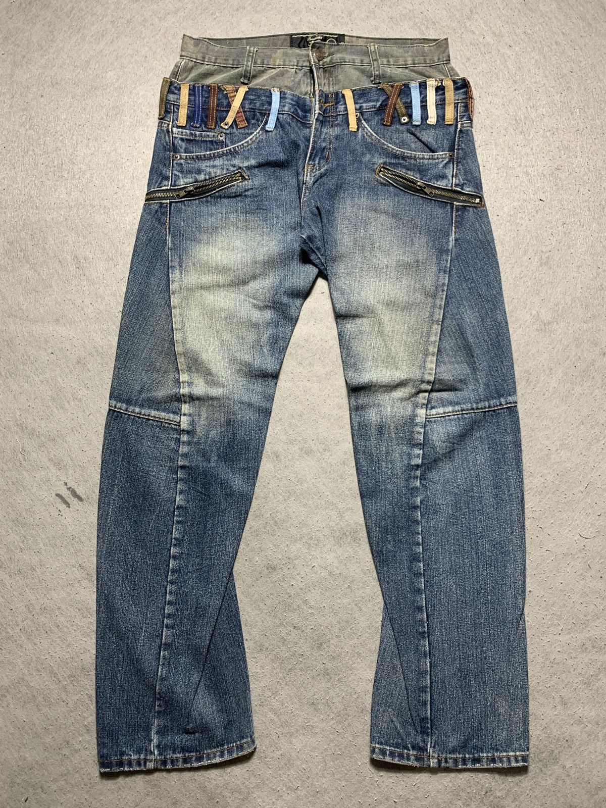 Number (N)ine Japanese Brand BreathMint Double Waist Denim Jeans Size US 32 / EU 48 - 1 Thumbnail