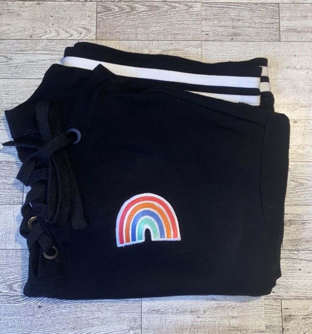 Other Custom, Rainbow Patchwork, Oversized, Lace Up Chest Sweater Size ONE SIZE - 4 Thumbnail