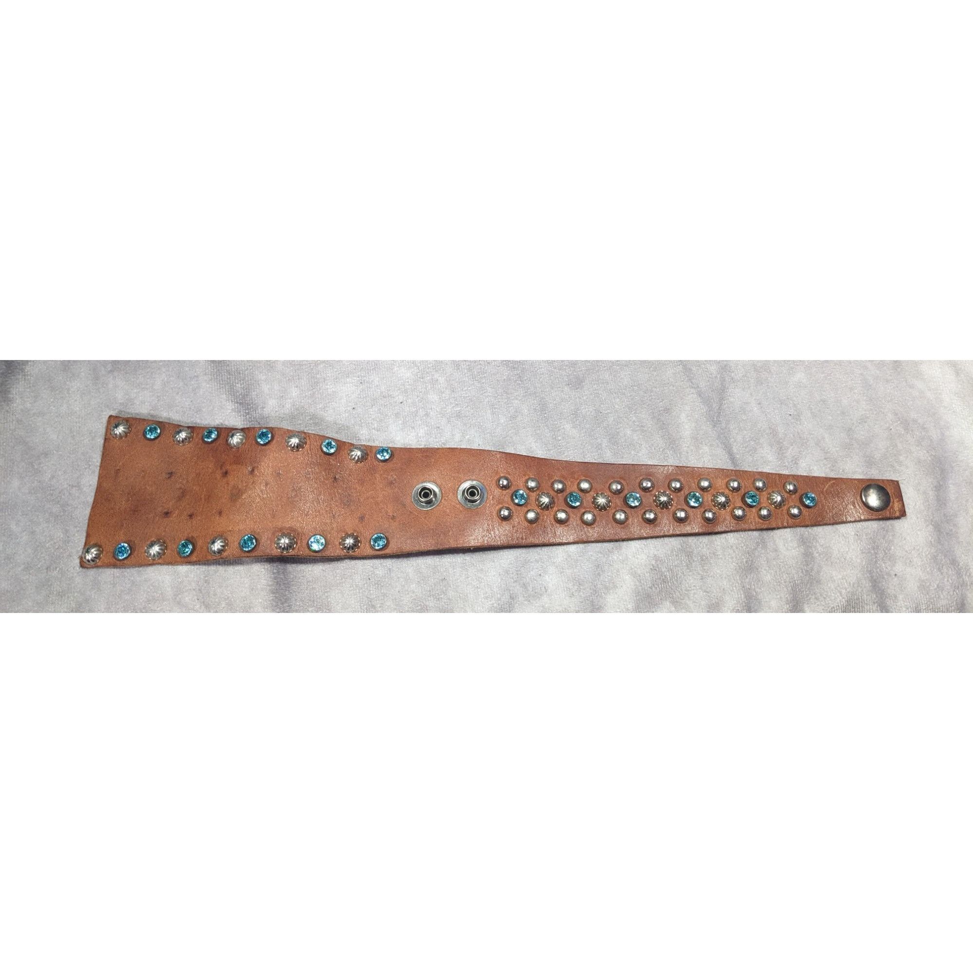 Other Handmade Western Glam Tapered Leather Wrap Bracelet With Stu Size ONE SIZE - 12 Thumbnail