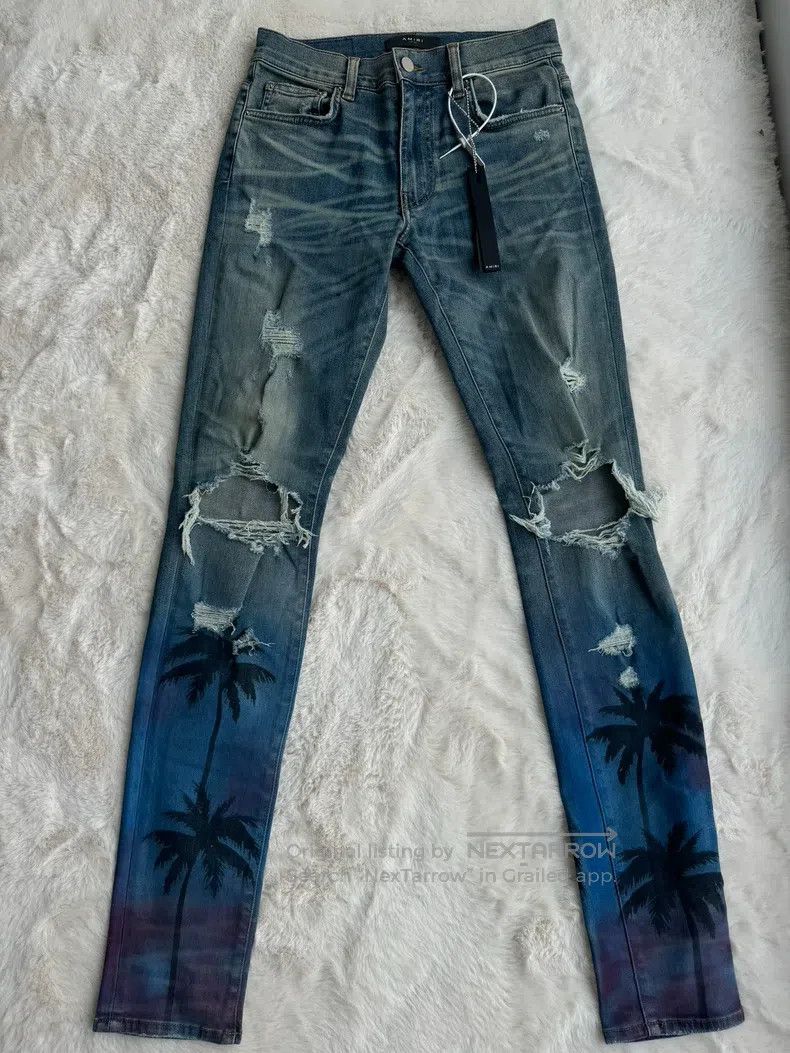 Amiri Amiri Size 30 Coconut trees destroy jeans Size US 30 / EU 46 - 1 Thumbnail