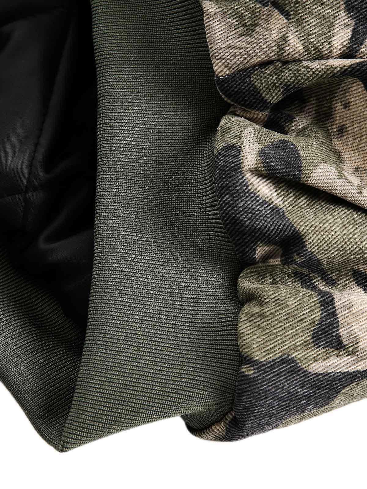 Japanese Brand Camouflage Quilted Hooded Jacket with Faux Fur Trim Size US L / EU 52-54 / 3 - 10 Thumbnail