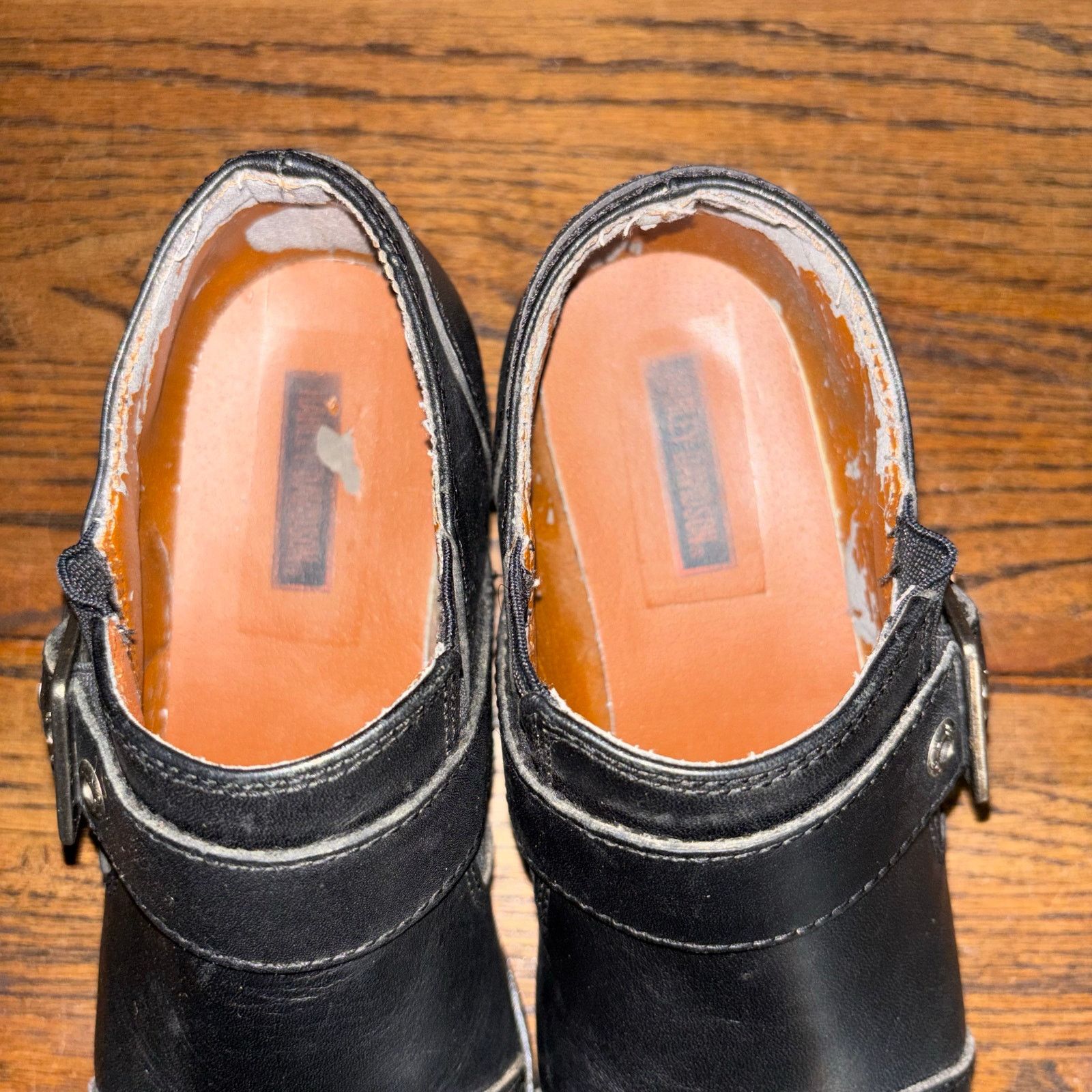 Harley Davidson Harley Davidson Y2K Chunky Platform Clogs Leather Buckle Size US 6 / IT 36 - 7 Thumbnail