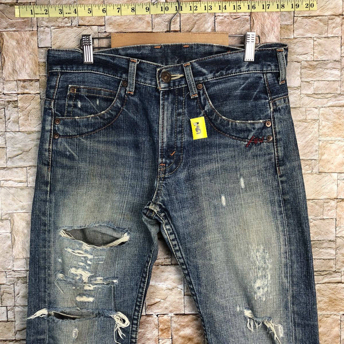 Japanese Brand Olive Des Olive Jeans Blue Distressed Denim Pants #A451 Size US 32 / EU 48 - 5 Thumbnail