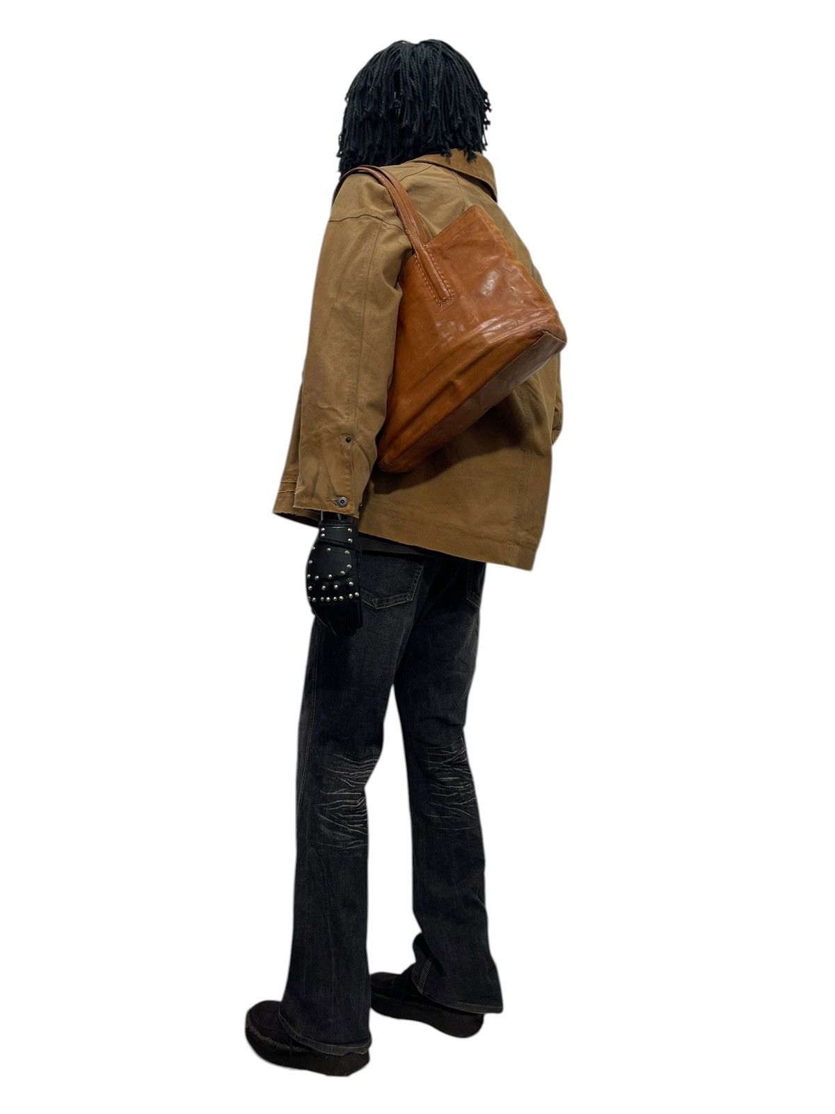 Comme des Garcons × Stussy Full Leather Genten Tote Bag prada julius cdg amiri 1🟩1 Size ONE SIZE - 3 Thumbnail