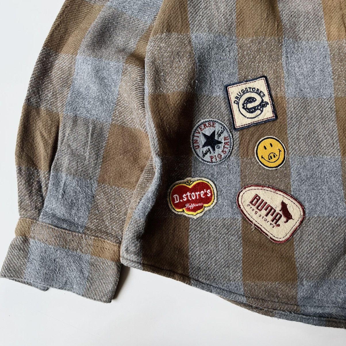 Vintage Drug Store’s Patchwork Plaid Cotton Flanel Shirt Size US M / EU 48-50 / 2 - 4 Thumbnail