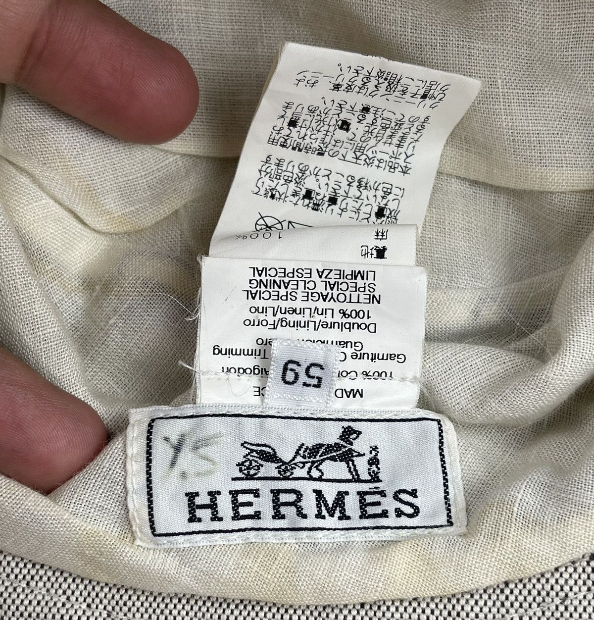 Hermes hermes hat bucket hat tc12 Size ONE SIZE - 8 Thumbnail