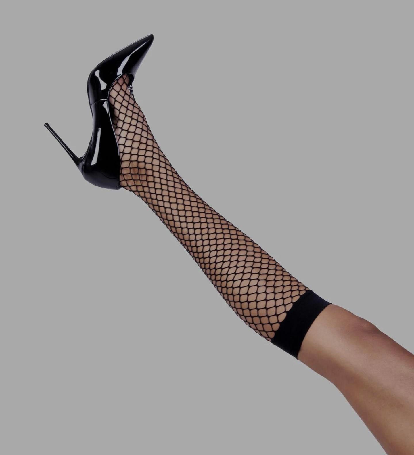 Designer Women's Fishnet Ankle Socks - Stylish Black Stockings Size US 7.5 / IT 37.5 - 1 Thumbnail