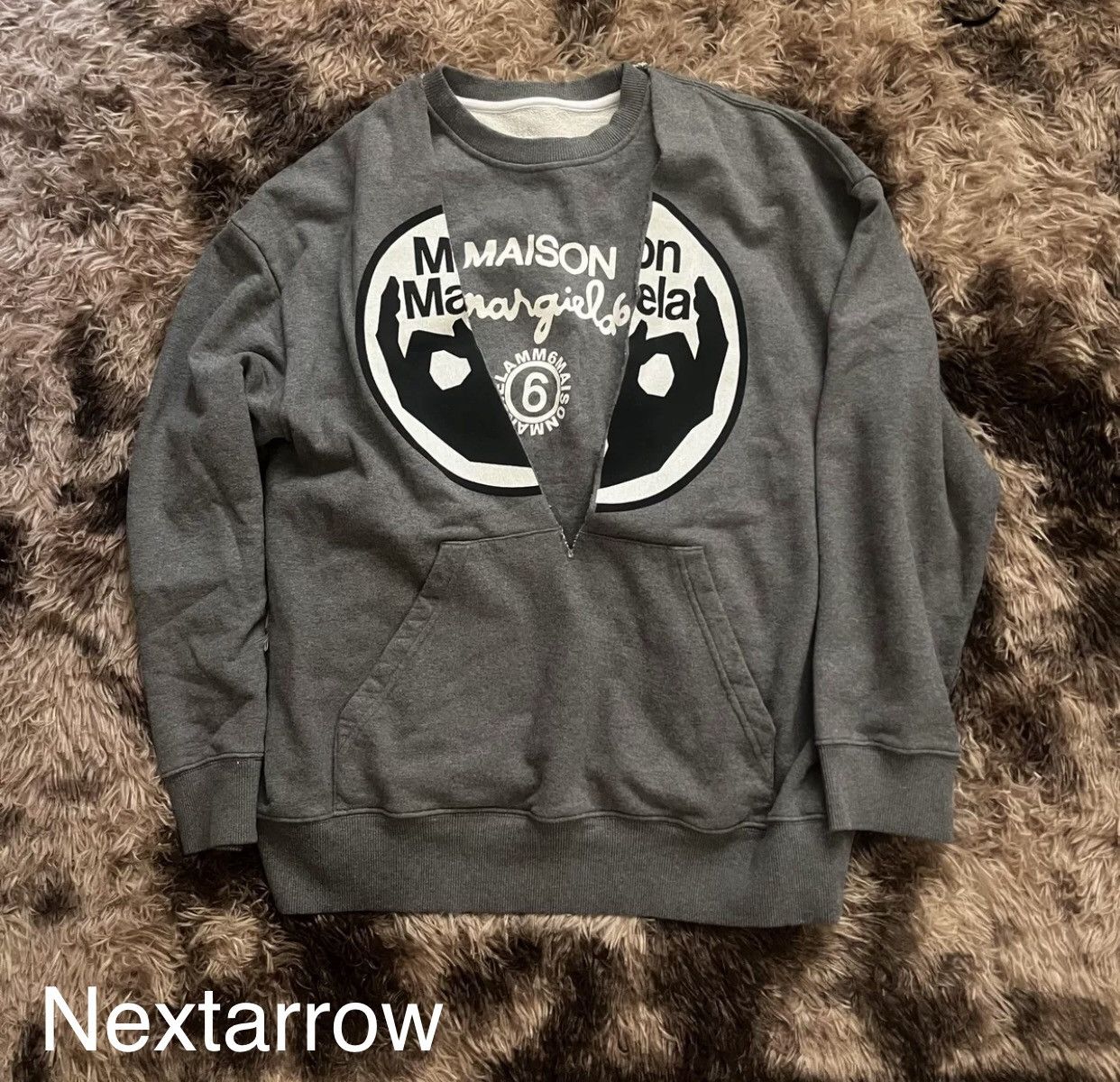 Maison Margiela Maison Marglela Mm6 Fw21 Logo Hoodie Fake Two 