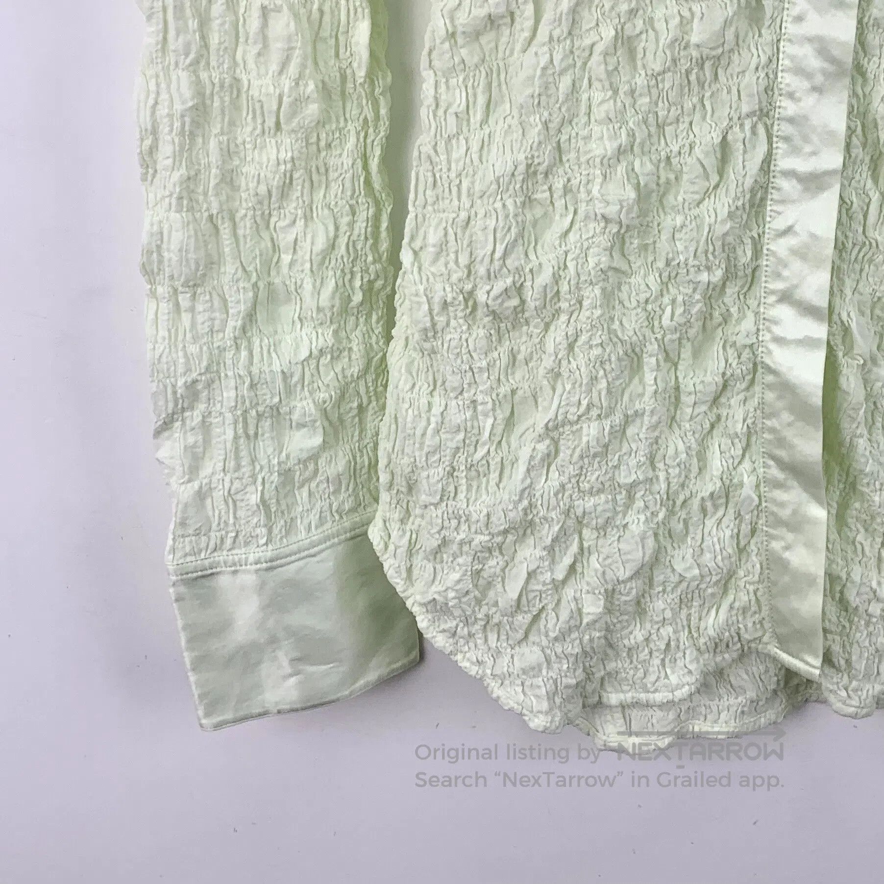 Acne Studios Acne Studios Light green pleated cotton button-down single Size XXS / US 00 / IT 34 - 4 Thumbnail