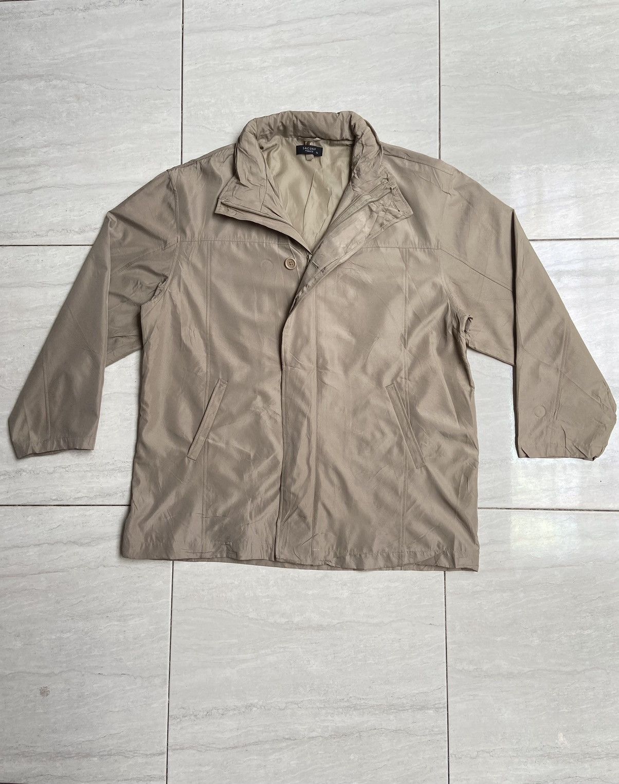 Designer × Japanese Brand × Yohji Yamamoto SACSNY Y’SACCS Beige Zip Jacket Size US L / EU 52-54 / 3 - 1 Thumbnail