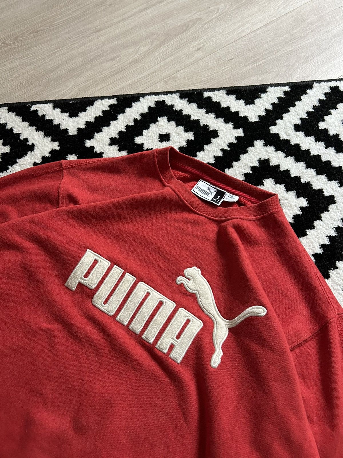 Puma × Vintage Vintage Puma sweatshirt 90s oversized big logo red Size US S / EU 44-46 / 1 - 2 Thumbnail