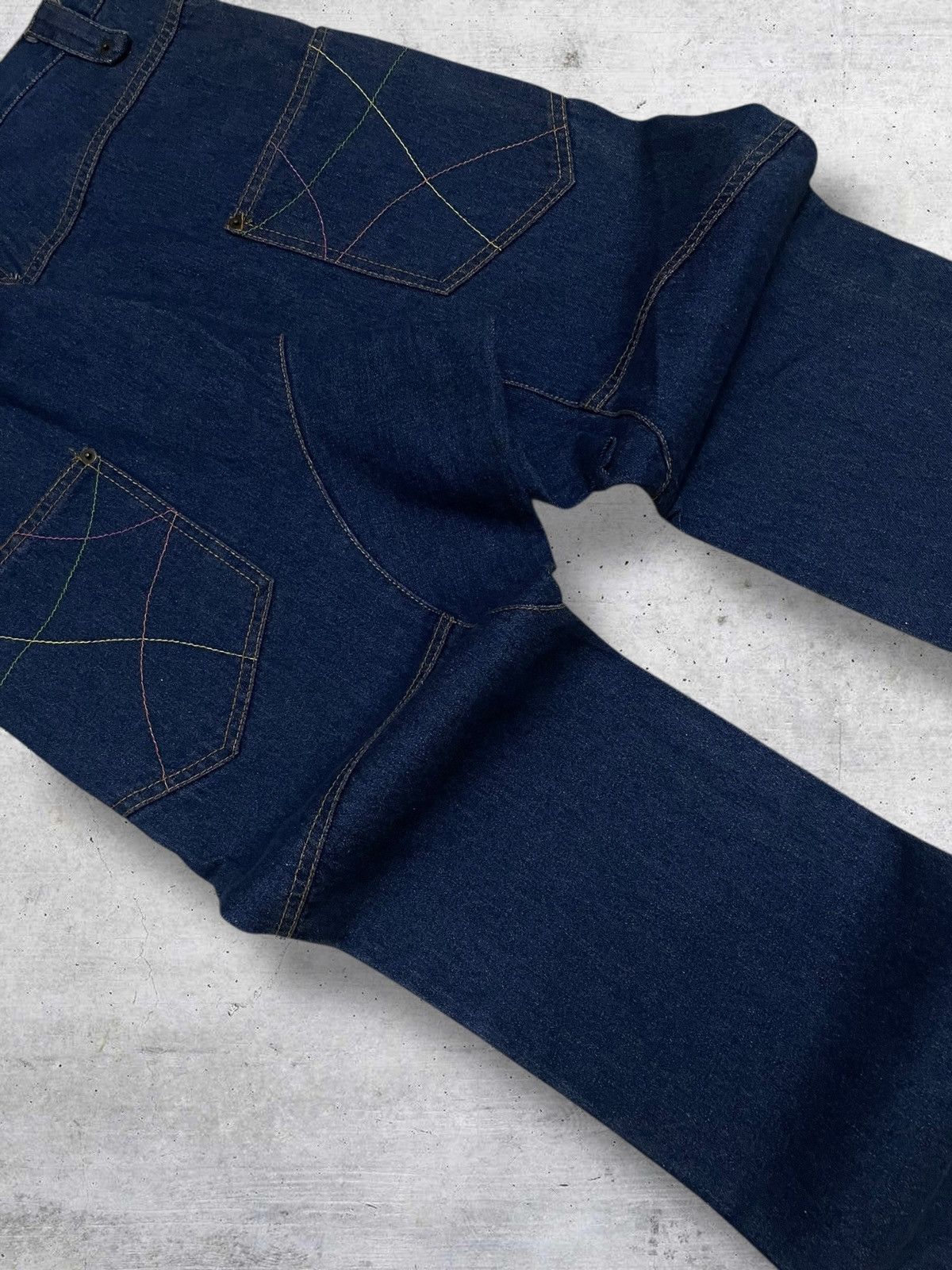 Japanese Brand VINTAGE SPEEDORANGE 90S JAPAN DESIGNER DEMON INDIGO DENIM Size US 31 - 15 Thumbnail