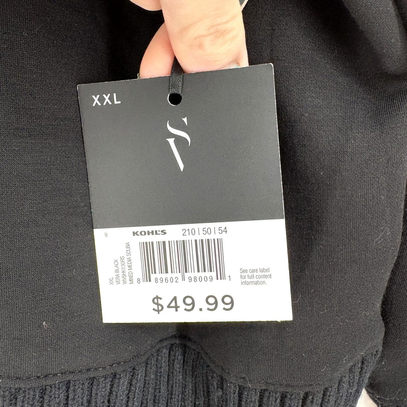 Vintage VINTAGE Simply Vera Vera Wang Sweater Womens XXL Black Collared 1/2 Zip Knit Casual Top Size XXL / US 16-18 / IT 52-54 - 5 Thumbnail