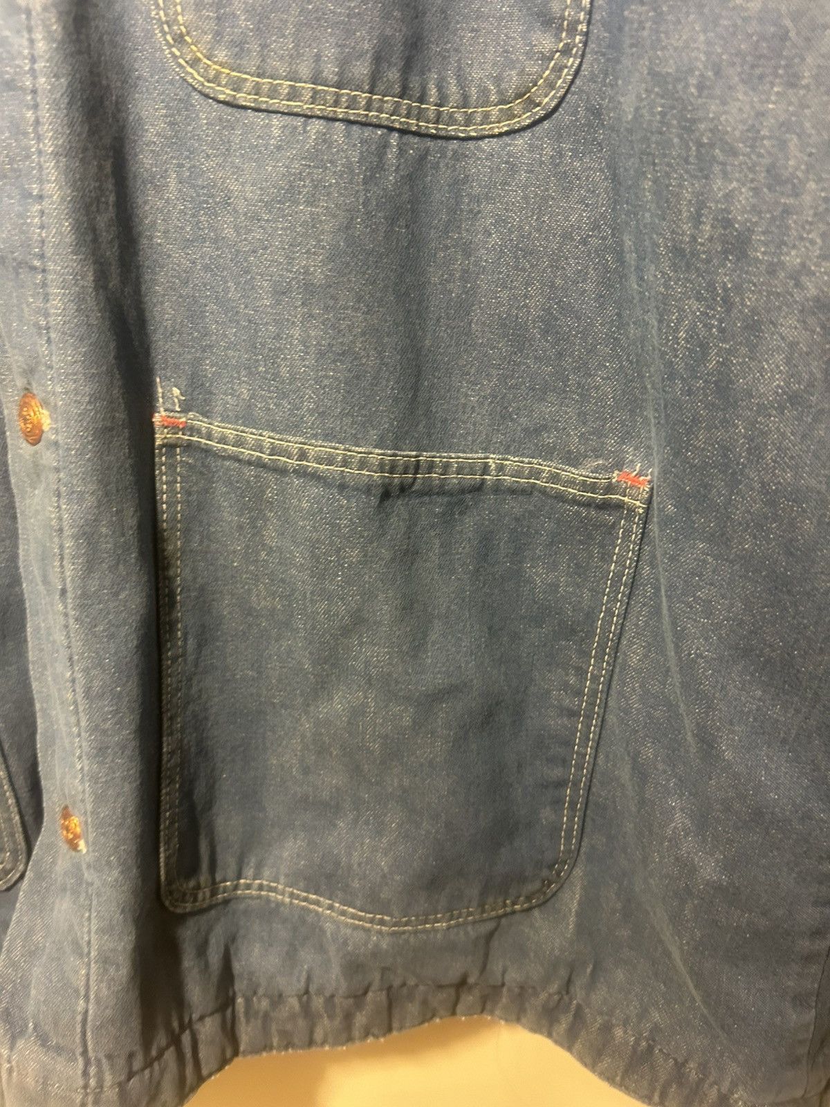 Wrangler Vintage 70s-80s Wrangler Denim Barn Coat Blanket Lined XL 46 Size US XL / EU 56 / 4 - 5 Thumbnail