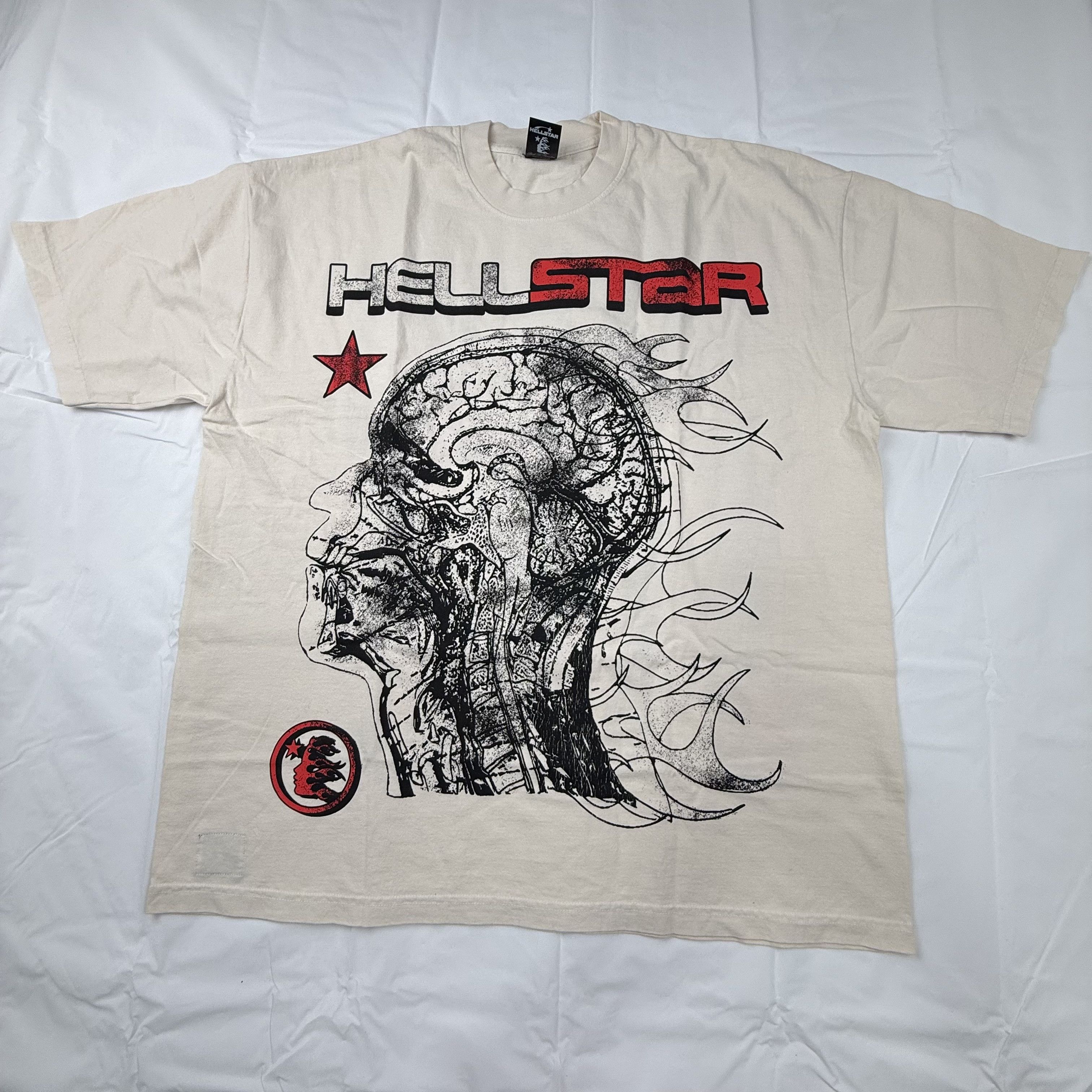 HELLSTAR Hellstar Overseas Fall 2023 Exclusive Brain Graphic T-Shirt Size US XXL / EU 58 / 5 - 1 Thumbnail