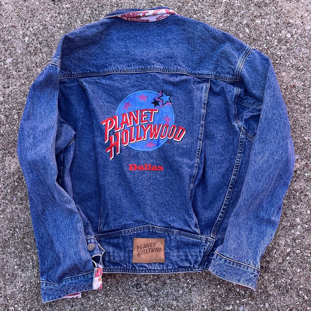 Planet Hollywood × Vintage 90s Vintage Dallas Planet Hollywood Denim Jacket Size US M / EU 48-50 / 2 - 1 Thumbnail