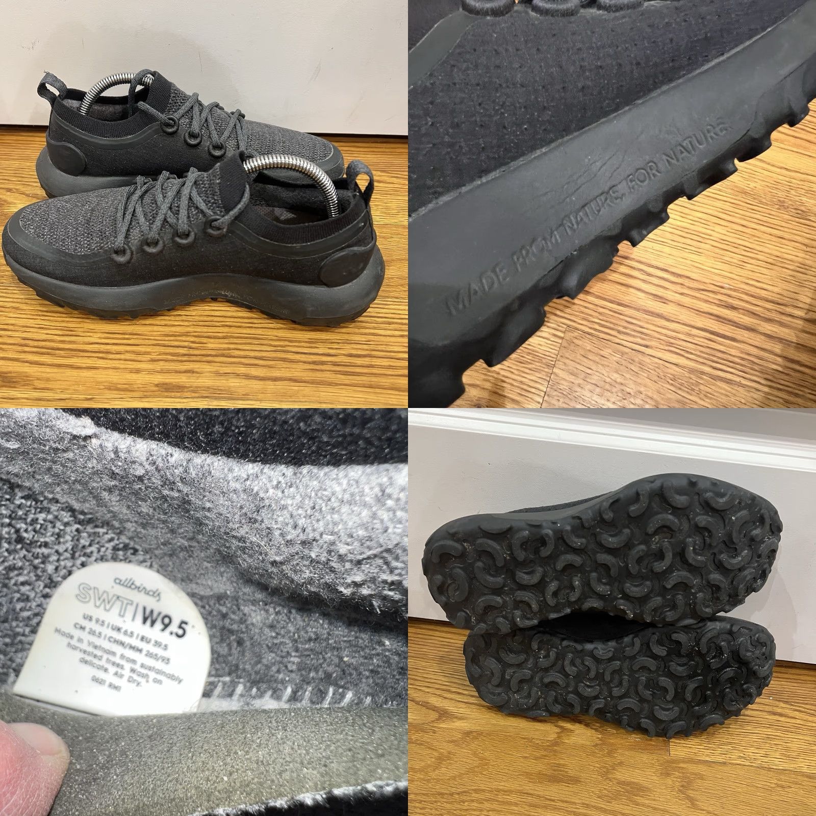 Allbirds Allbirds SWT Sneaker Women Black Lace Up Trail Hiking Contagrip Rubber 9.5 2023 Size US 9.5 / IT 39.5 - 8 Thumbnail