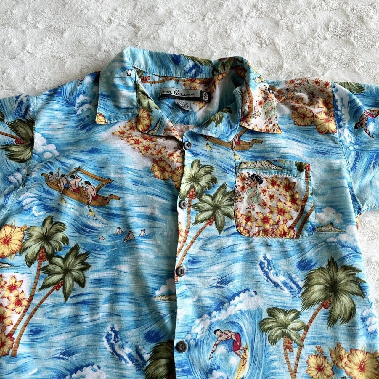 Ocean Current Vintage Ocean Current Hawaiian Shirt Mens M Hula Girl Rayon Size US M / EU 48-50 / 2 - 3 Thumbnail