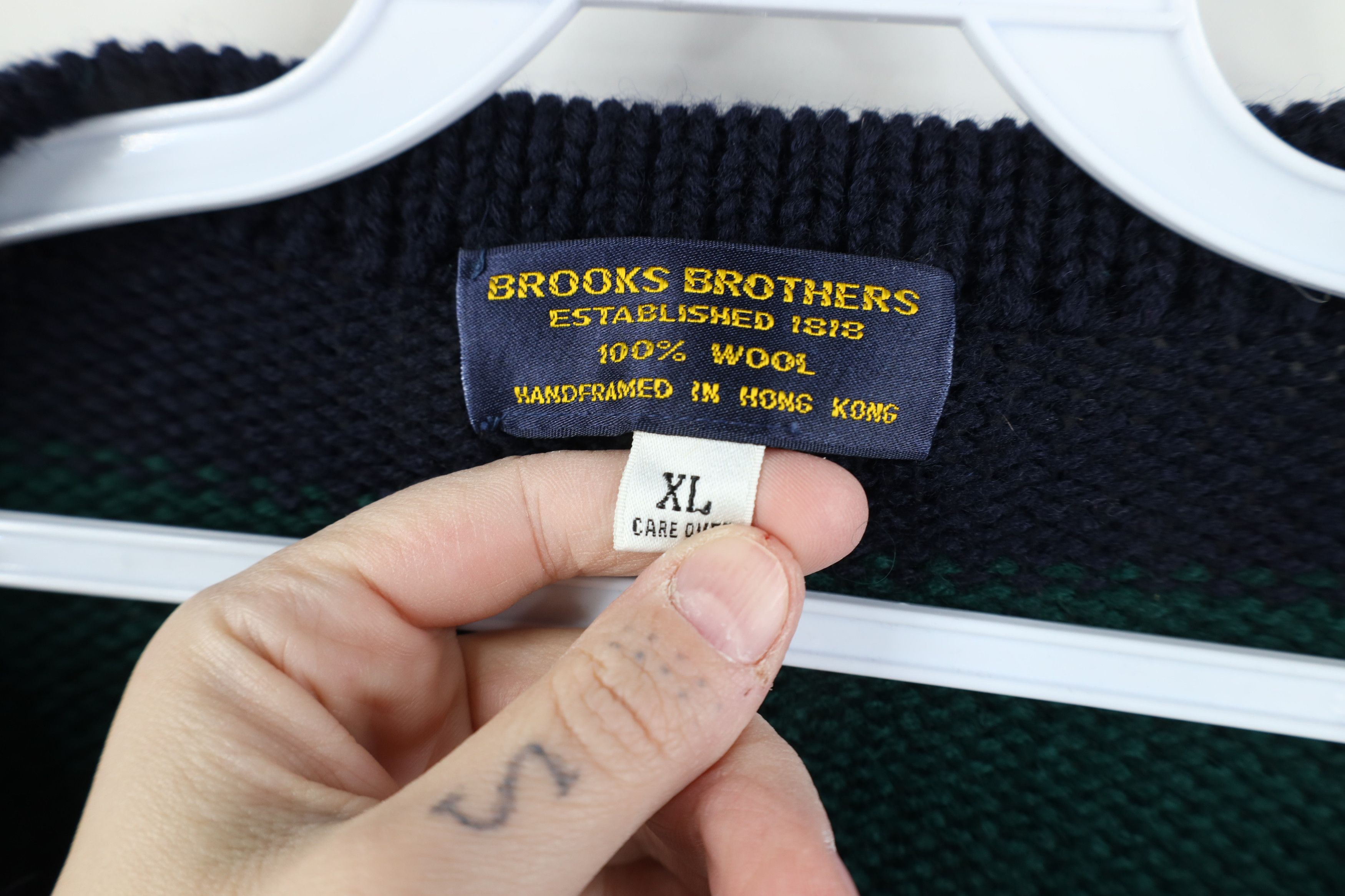 Brooks Brothers Vintage 60s 70s Brooks Brothers Handframed Striped Sweater Size US XL / EU 56 / 4 - 6 Thumbnail