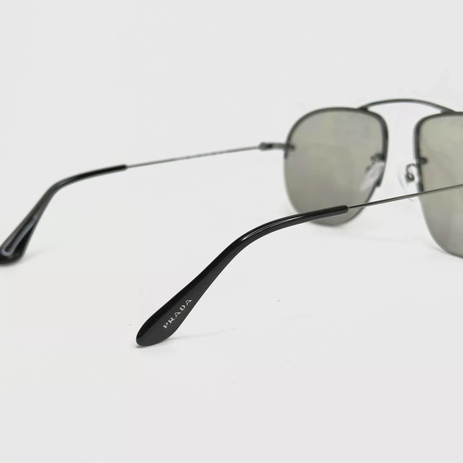 Prada PRADA TEDDY PR58OS Aviator Gunmetal Blue Hibiscus 58O Size ONE SIZE - 6 Thumbnail