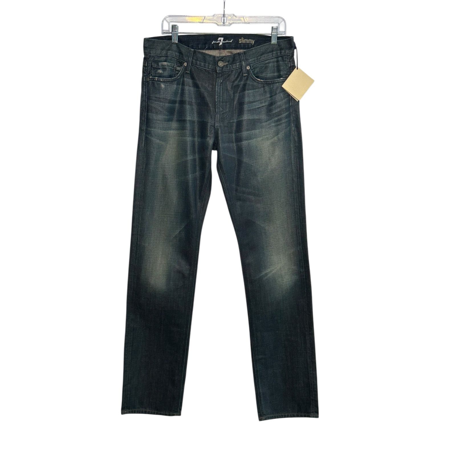 7 For All Mankind 7For All Mankind Slimmy blue coated jeans size 28 Size US 28 / EU 44 - 1 Thumbnail