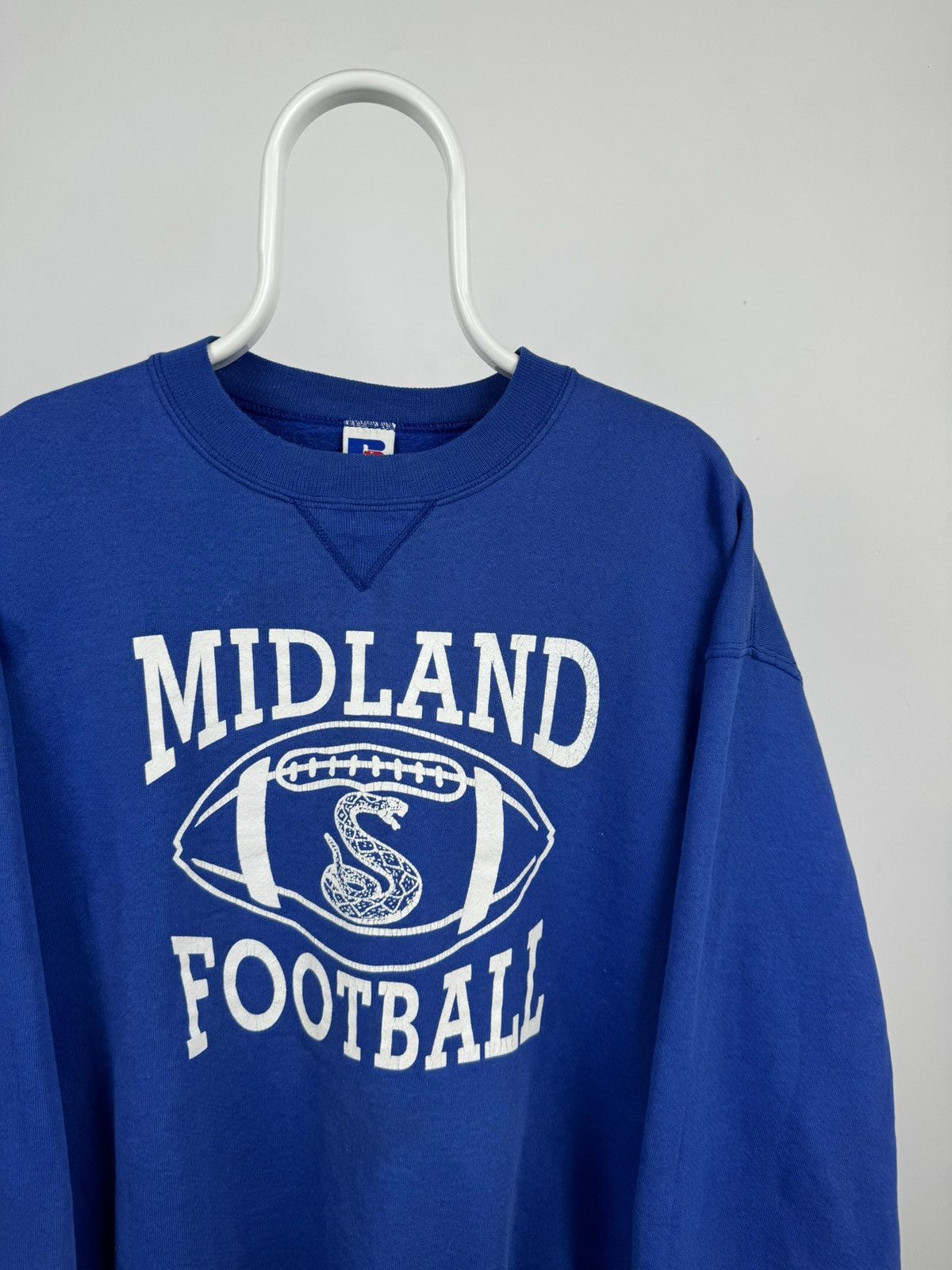Russell Athletic × Vintage Vintage Russell Athletic Midland Football USA Sweatshirt Size US XL / EU 56 / 4 - 2 Thumbnail