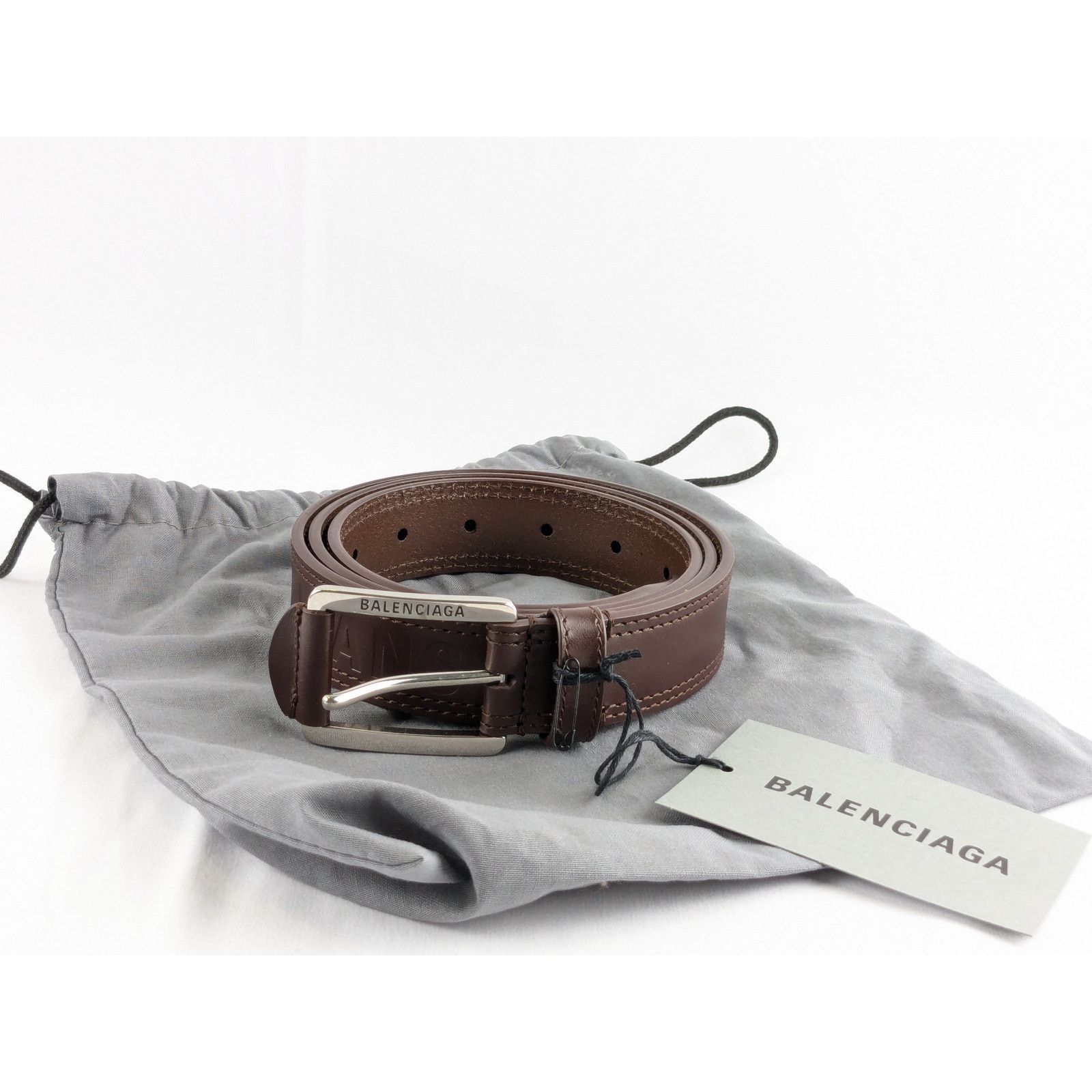 Balenciaga o1rshd1 Q:2 /Size:100cm/ Natural Calf AS Jeans Stitch Belt Size 38 - 10 Thumbnail