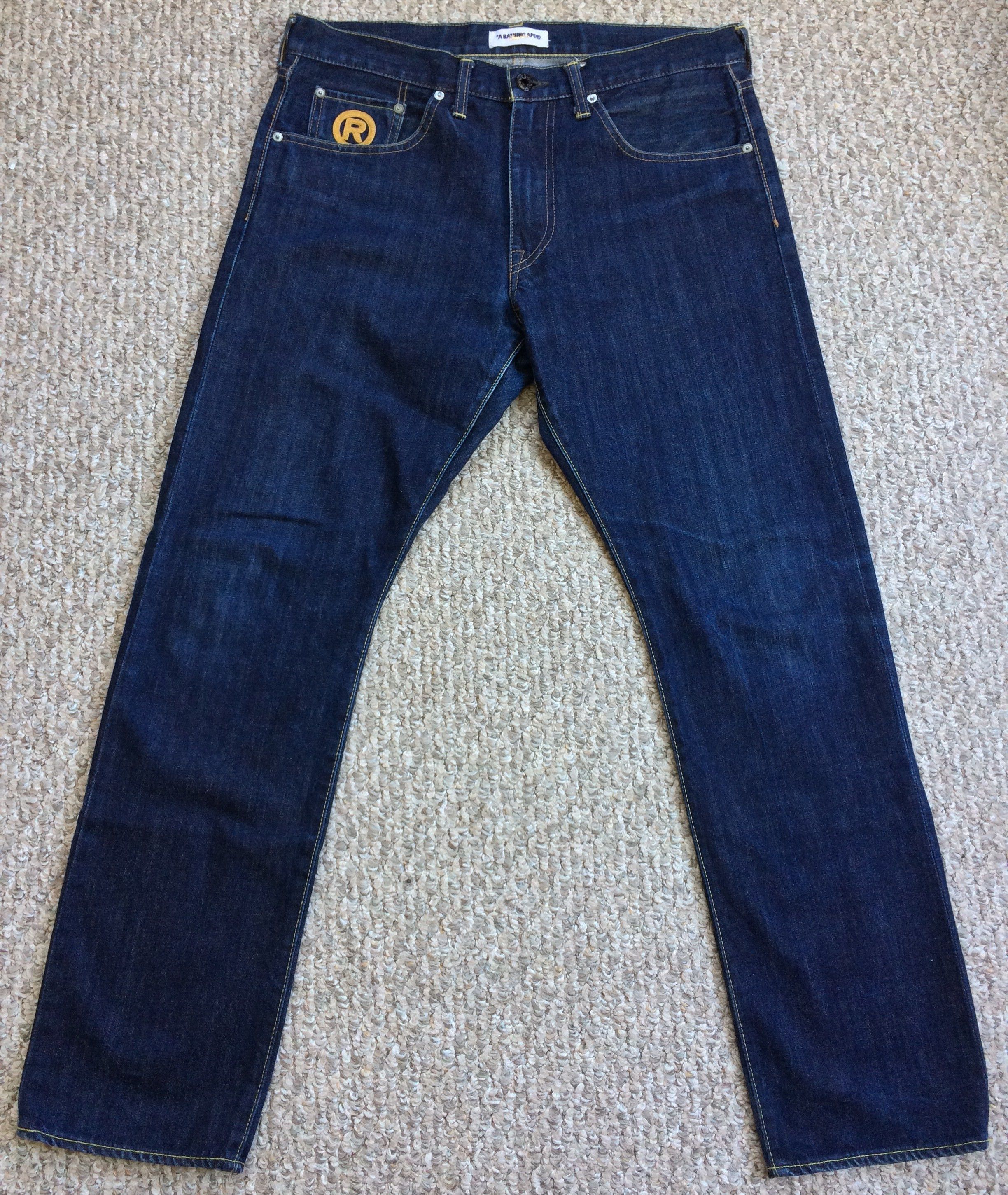 Bape Bapesta Flame Denim Size US 34 / EU 50 - 4 Thumbnail