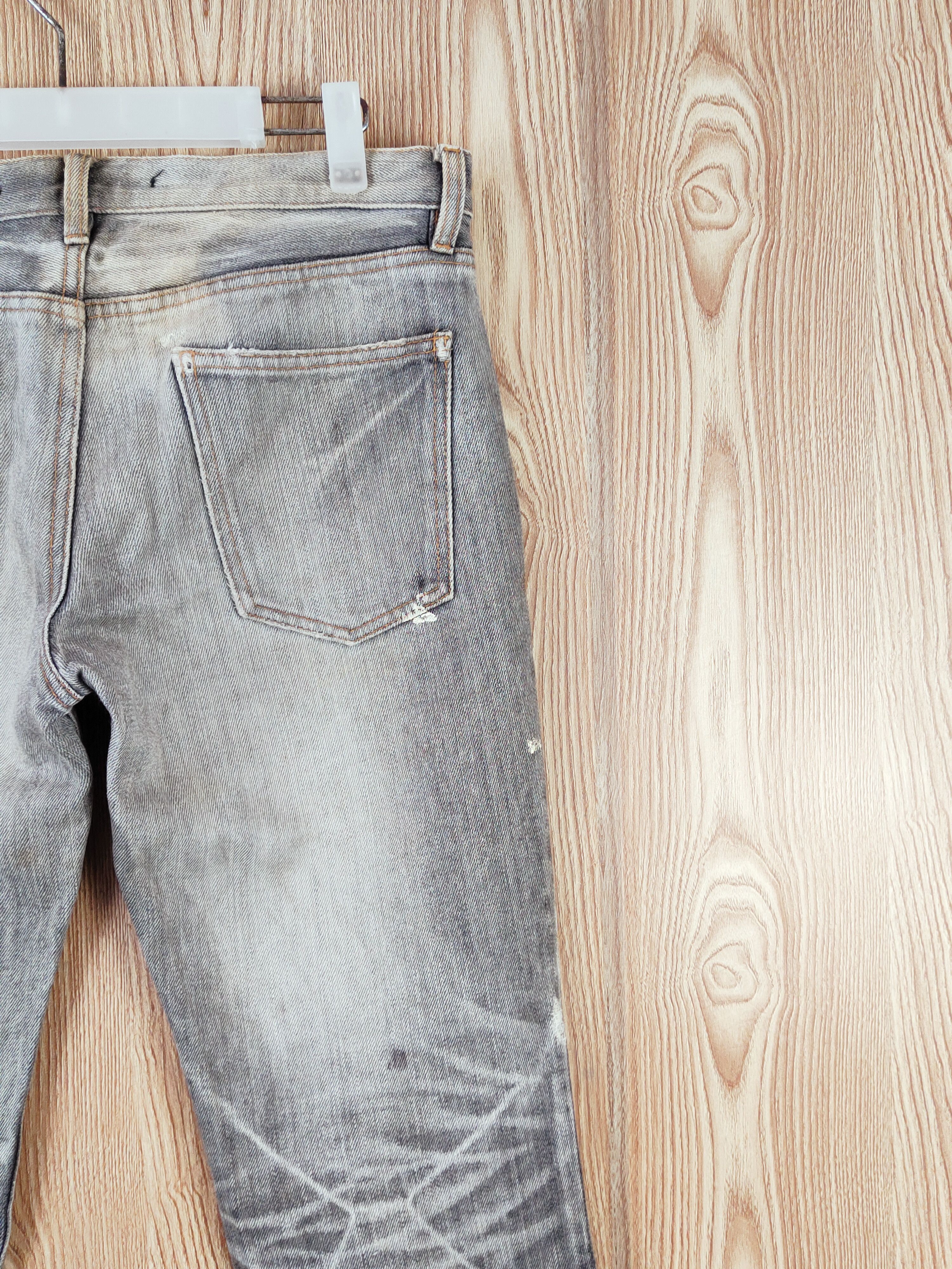 RIPVANWINKLE Rip van winkle japan Black Faded Ripped denim Jeans #W658 Size US 32 / EU 48 - 10 Thumbnail