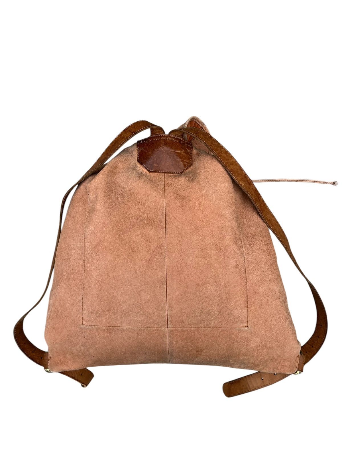 Leather Vintage COCARDE Japan Faded Patina Leather Backpack Bag Size ONE SIZE - 9 Thumbnail