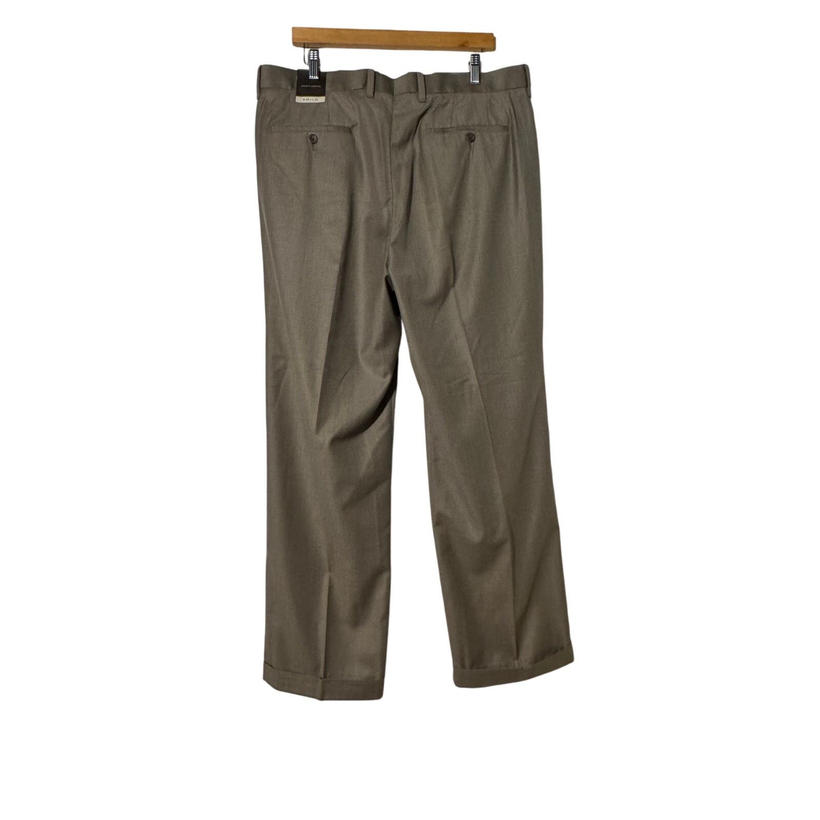 Joseph Abboud Joseph Abboud Trouser Mens Pleated Dress Pants Taupe 36X30 Size US 36 / EU 52 - 2 Thumbnail