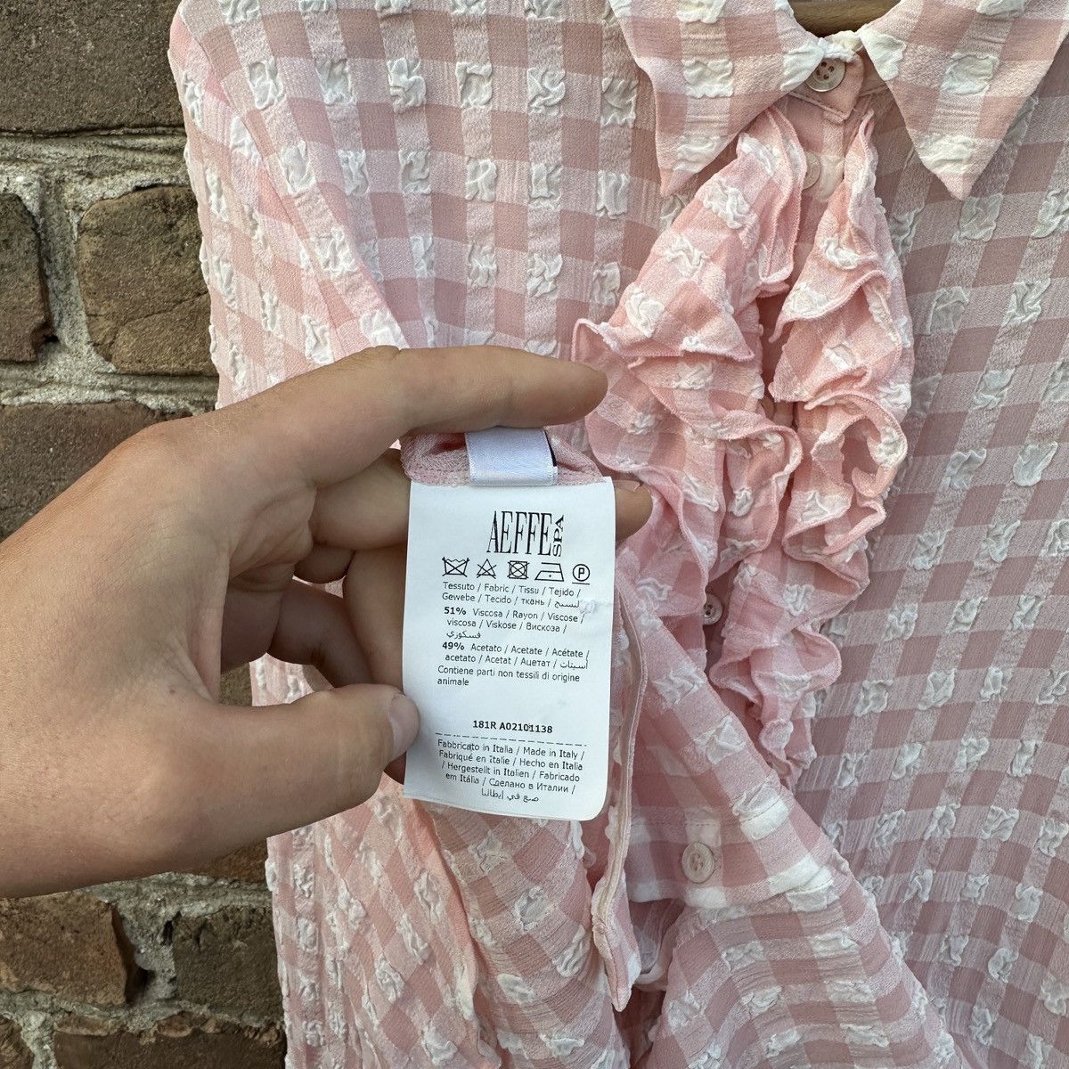 Boutique Moschino Boutique Moschino Ruffle Button Up Shirt Frill Vintage Rare Size M / US 6-8 / IT 42-44 - 8 Thumbnail