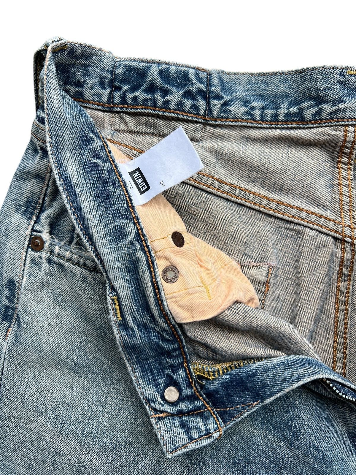 Edwin Vintage Edwin 505 Selvedge Distressed Denim Jeans 33 Size US 33 - 11 Thumbnail