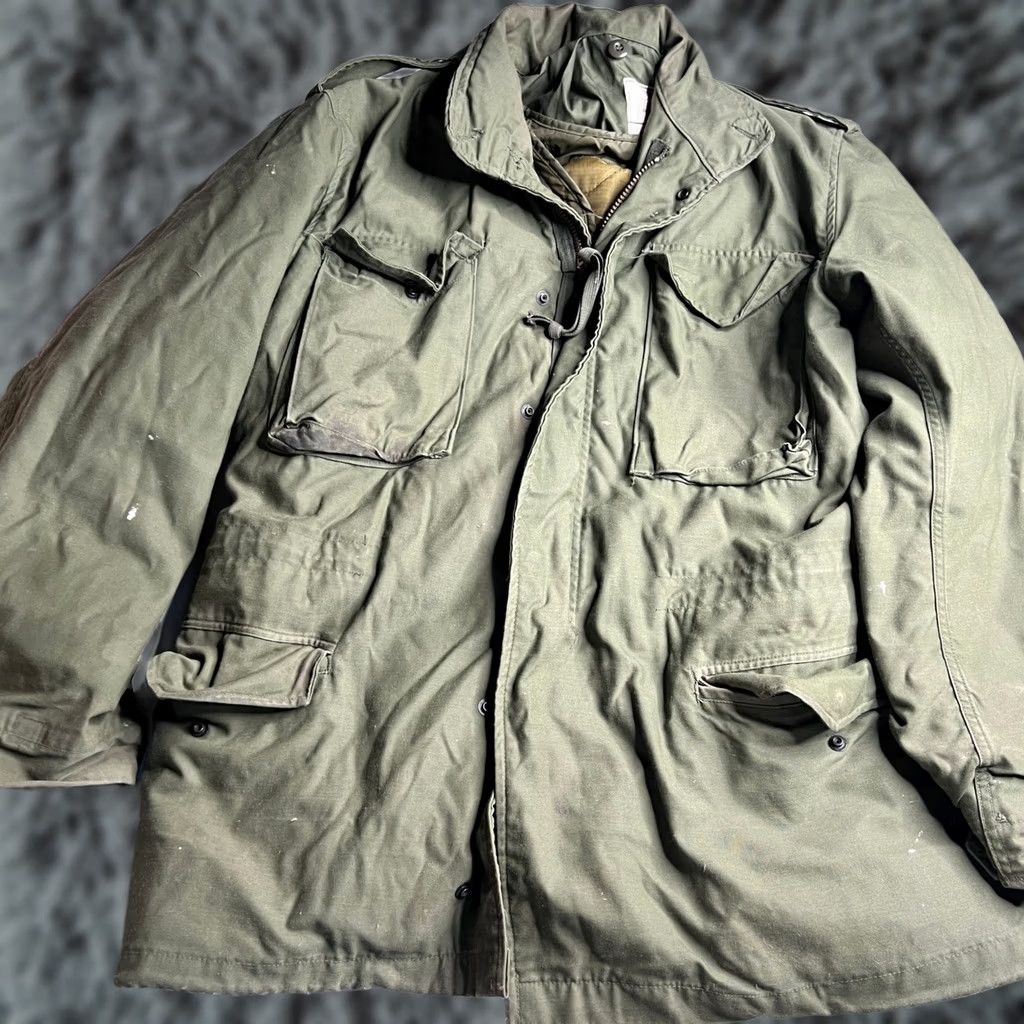 Olive VINTAGE 1976 US Military M-65 Field Jacket Winfield Olive Drab Medium Long Liner Size US L / EU 52-54 / 3 - 1 Thumbnail