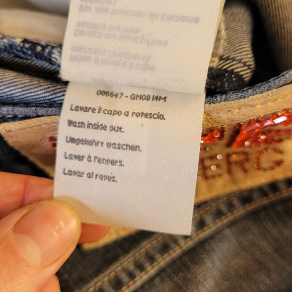 Iceberg Iceberg Gilmar straight jeans embellished label - size 28 Size 28" / US 6 / IT 42 - 6 Thumbnail