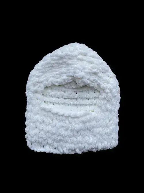 Other Handmade Knitted Balaclava Ski Mask Bunny Style TikTok Size ONE SIZE - 2 Thumbnail