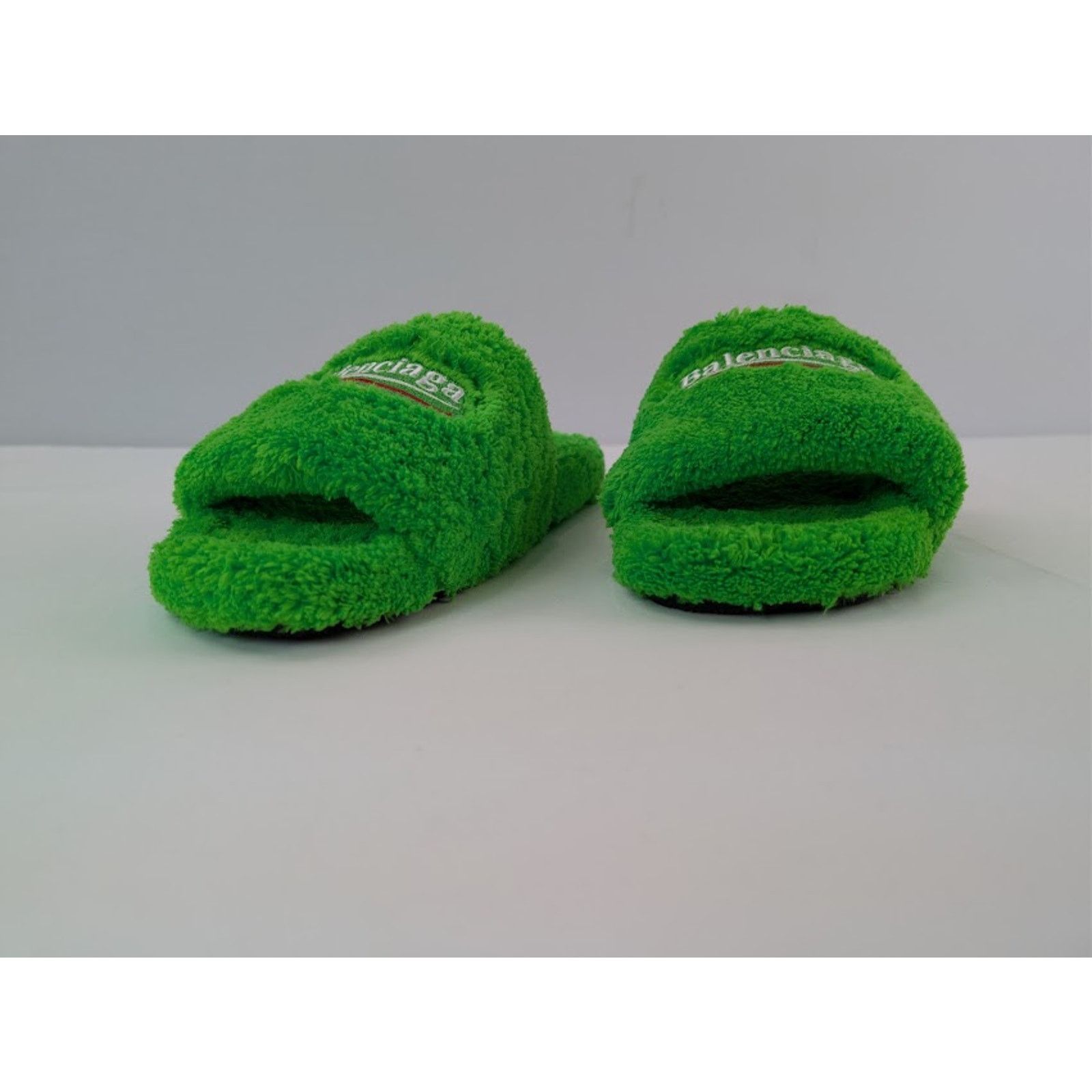 Balenciaga o1rshd1 Q:2 / Furry Political Campaign Slide Sandal in Apple Size US 11 / EU 44 - 8 Thumbnail
