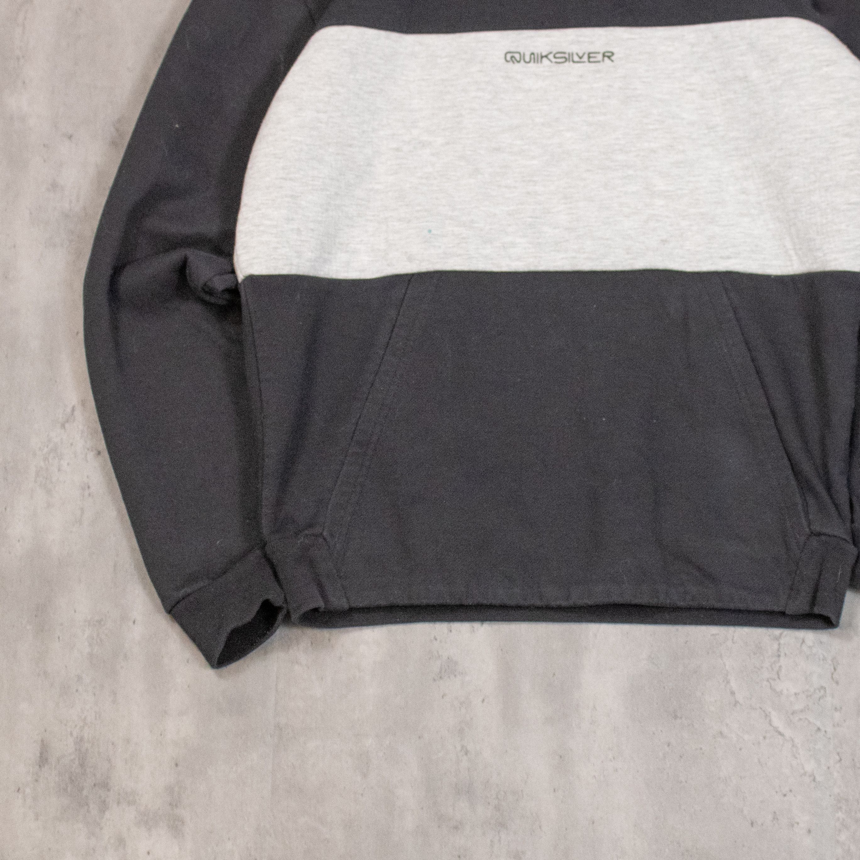 Quiksilver Y2K 2000's 00's Quicksilver Two Tone Boxy Grey Hoodie Size US M / EU 48-50 / 2 - 4 Thumbnail