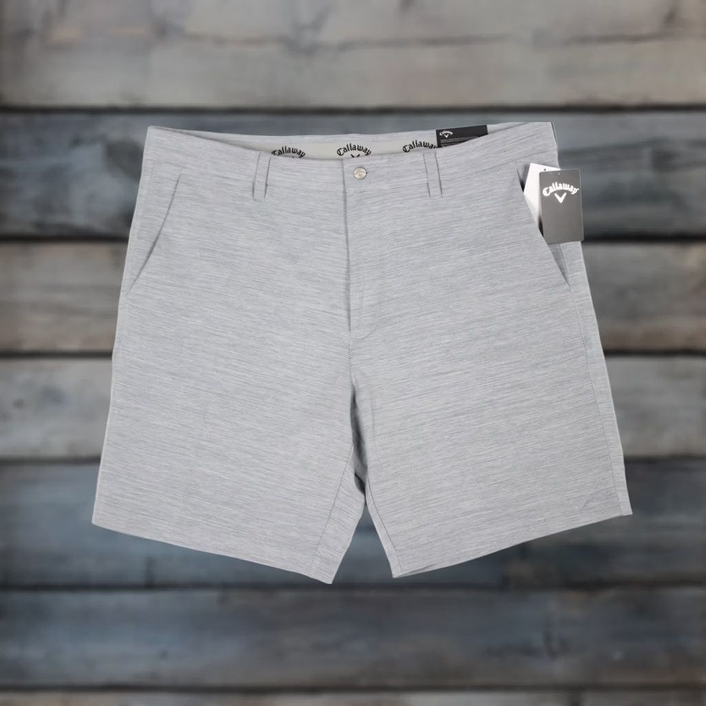 Callaway Callaway Mens 9" Flat Front Opti Dri Golf Shorts Size 38 Gray Heather Size US 38 / EU 54 - 1 Thumbnail