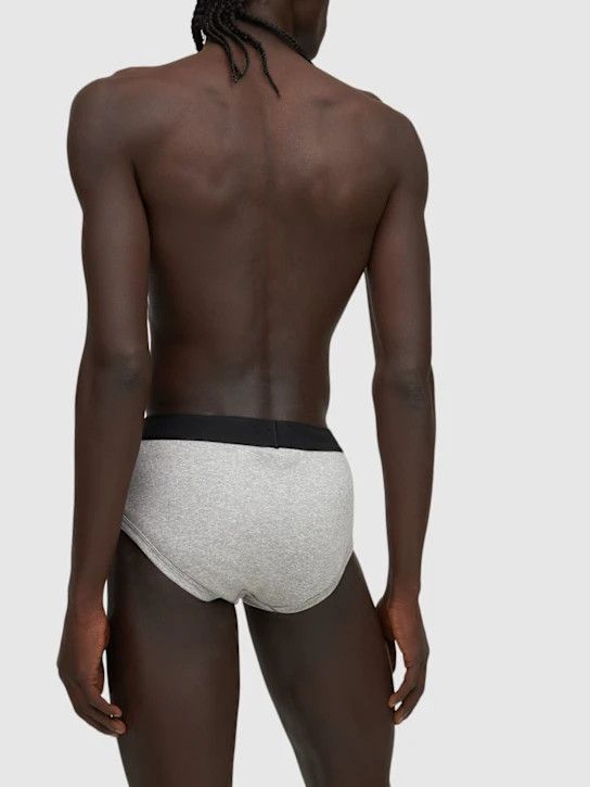 Tom Ford o1lsvrm0525 Size: M/Logo Stretch Cotton Briefs in Gery Size ONE SIZE - 4 Thumbnail