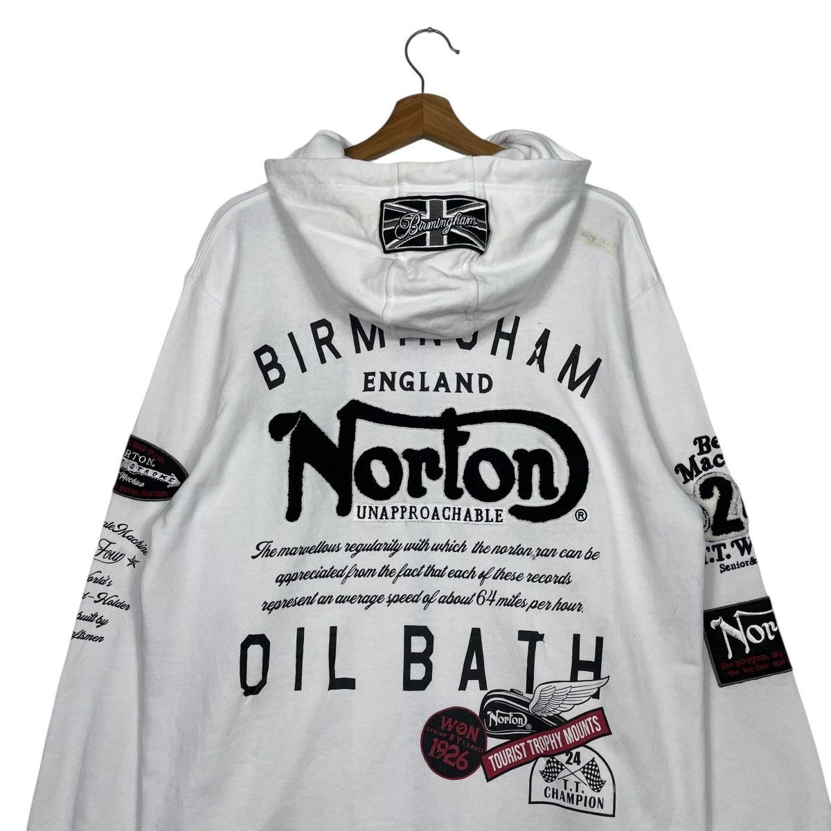 Norton Norton Big Logo Zipper Hoodie Size US L / EU 52-54 / 3 - 2 Thumbnail