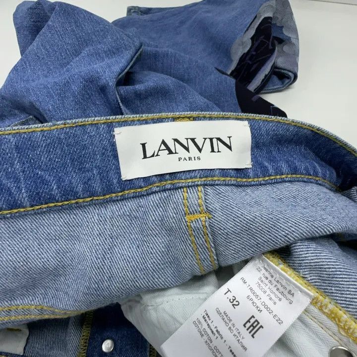Lanvin Lanvin x Batman Graphic Print Straight Leg Jeans -2508 Size US 36 / EU 52 - 4 Thumbnail